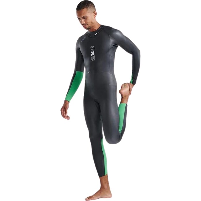 2024 2XU Mens Propel Open Water Swim Wetsuit MW7144c - Black / Bright Green